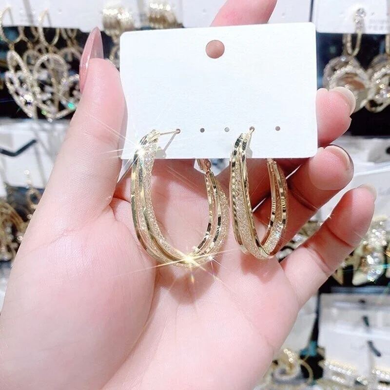 Fashion Oval Earrings
